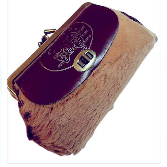 Vtg Lispeer Trading Genuine Kangaroo Sydney Coin Purse Gold Turnlock - Picture 10 of 12